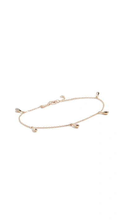 Adina Reyter Pave Water Drop Chain Bracelet In 14k Yellow Gold