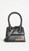 Jacquemus Le Chiquito Leather Tote Bag In Black