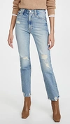 Mother Blue The Rider Skimp High Waist Jeans In The Confession