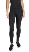 Adidas By Stella Mccartney Truepurpose Perforated Recycled Stretch Leggings In Black