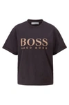 Hugo Boss - Logo Relaxed Fit T Shirt In Organic Cotton - Black