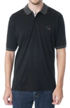 Robert Graham Men's Archie Polo Shirt Contrast Detail In Black