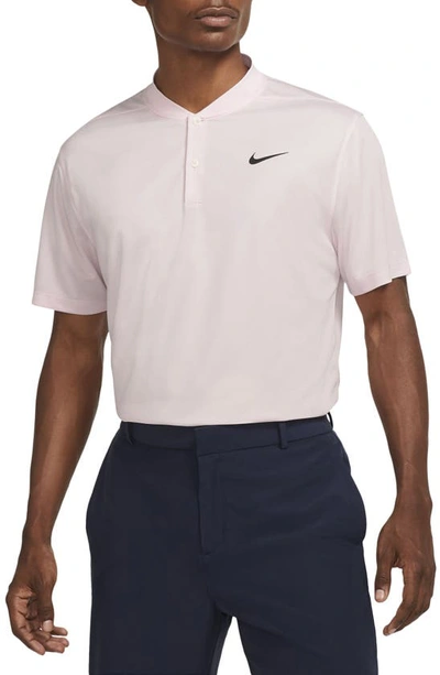Nike Golf Dri-fit Victory Blade Collar Polo In Pink Foam/black