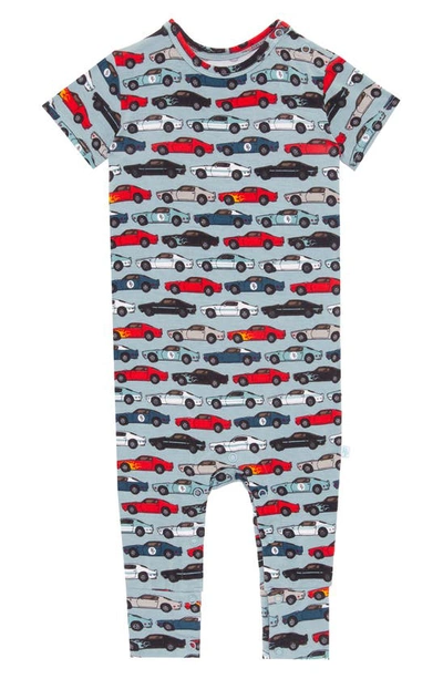 Posh Peanut Baby Boy's Miles Car Print Short-sleeve Jumpsuit In Neutral