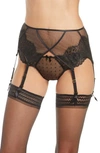 Dita Von Teese Maestra Suspender Belt In Black/ Nude