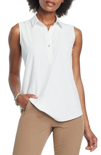 Nic + Zoe Sleeveless Top In Paper White