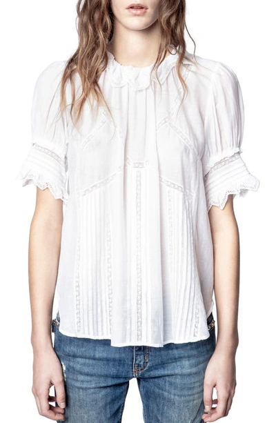 Zadig & Voltaire Tupel Cotton-blend Blouse In Judo