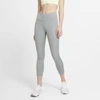 Nike Women's Fast Mid-rise Crop Running Leggings In Grey