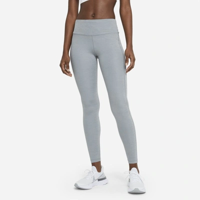 Nike Women's Epic Fast Mid-rise Pocket Running Leggings In Grey