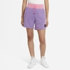 Jordan Flight Women's Fleece Shorts In Wild Violet,pinksicle