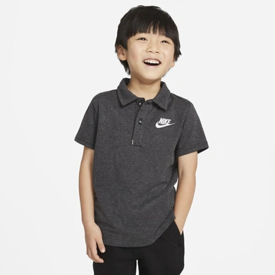 Nike Babies' Dri-fit Toddler Polo In Black Heather