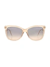 Jimmy Choo Steff 55mm Cat Eye Sunglasses In Beige