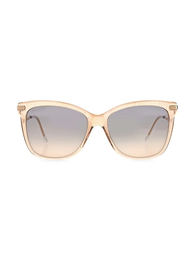 Jimmy Choo Steff 55mm Cat Eye Sunglasses In Beige