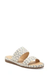 Lucky Brand Decime Braided Slide Sandal In Lead Fabric