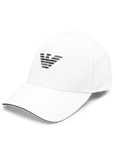 Emporio Armani Logo-embroidered Baseball Cap In White