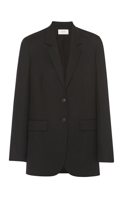 The Row Dustina Stretch Double-face Wool Blazer In Black