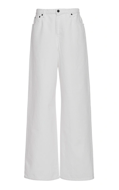 The Row Egli Rigid Mid-rise Wide-leg Jeans In White