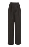 THE ROW MARCELINA WOOL-FLANNEL STRAIGHT-LEG trousers