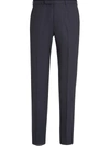 ERMENEGILDO ZEGNA PRESSED-CREASE TAILORED TROUSERS