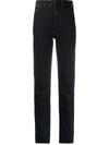 Mother High Waisted Rider Skimp Slim Straight Jeans In Not Guilty In Ntg-not Guilty