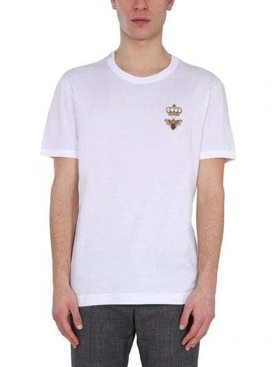 Dolce & Gabbana Crew Neck T-shirt In White