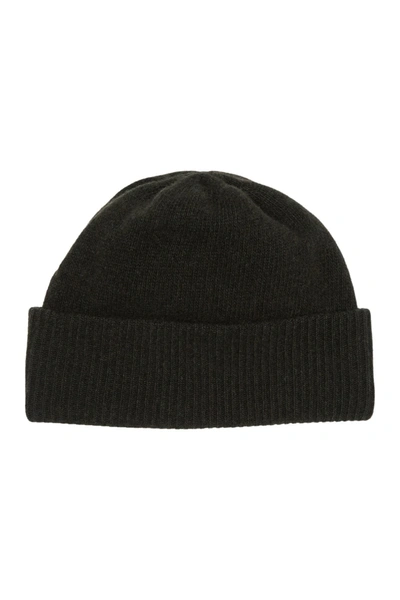 Shop Portolano Cashmere Rib Hat In Green Menagerie