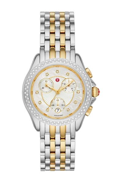 Michele Belmore Chronoraph Diamond Embellished Bracelet Watch, 37mm