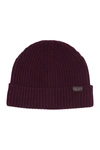 Hickey Freeman Cashmere Knit Cuffed Beanie In Bordeaux