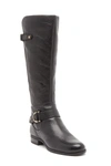 Naturalizer Jillian Knee High Leather Boot In Black