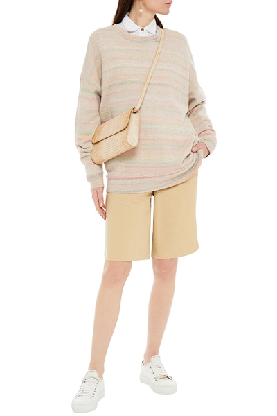 Iro Skaar Oversized Dégradé French Cotton-terry Sweatshirt In Blush