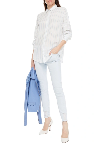 Iro Jelsa Distressed Mid-rise Skinny Jeans In Light Denim