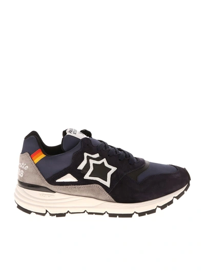 Atlantic Stars Polaris Sneakers In Suede And Nylon Color Blue In Dark Blue