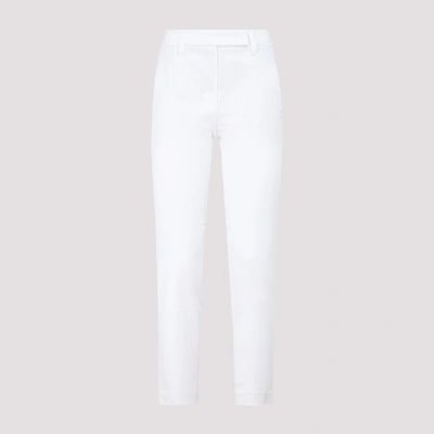 Brunello Cucinelli Cropped Stretch Trousers In White