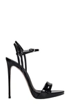 LE SILLA GWEN SANDALS IN BLACK PATENT LEATHER,8603M100R1PPKAB001