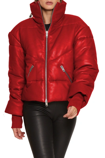 WALTER BAKER EDWINA LEATHER PUFFER JACKET 840105883241