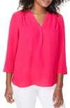 Curves 360 By Nydj Perfect Blouse In Big Pink