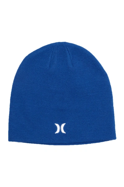 Hurley Icon Staples Knit Beanie In Navy