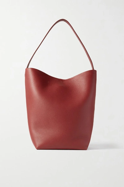 The Row N/s Park Textured-leather Tote In Red