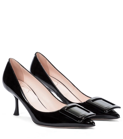 Roger Vivier Viv' In The City 65 Patent Leather Pumps In Black