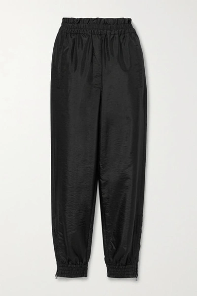Tibi Shell Track Trousers In Black