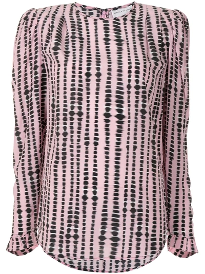 Rebecca Vallance Samir Silk Top In Pink