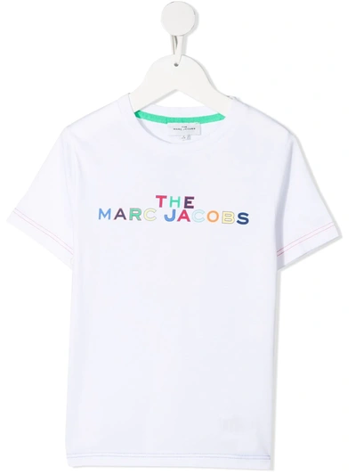 The Marc Jacobs Kids' Logo-print Organic Cotton T-shirt In White