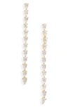 Nordstrom Pear Cubic Zirconia Linear Earrings In Clear- Silver