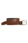 Johnston & Murphy Xc4 Waterproof Leather Belt In Tan Leather