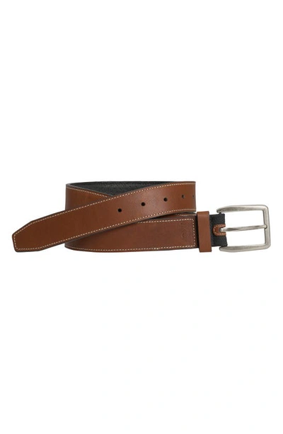 Johnston & Murphy Xc4 Waterproof Leather Belt In Tan