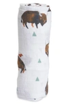 Little Unicorn Cotton Muslin Swaddle Blanket In Bison