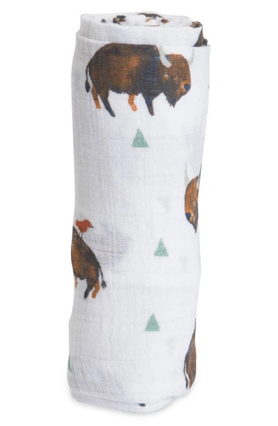 Little Unicorn Cotton Muslin Swaddle Blanket In Bison