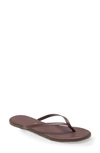 Tkees Foundations Matte Leather Flip Flops In Deep Glow