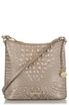 Brahmin Katie Croc Embossed Leather Crossbody Bag In Sugar Melbourne