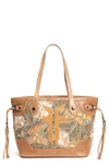 FRYE MELISSA EMBROIDERY FLORAL CARRYALL TOTE,DB0783